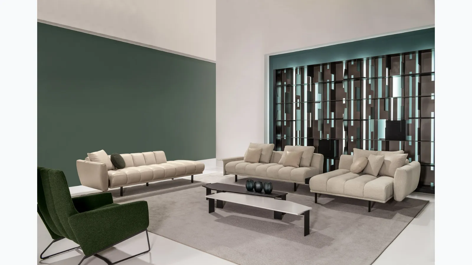 Linear sofa or with peninsula Blockbau by Cantori
