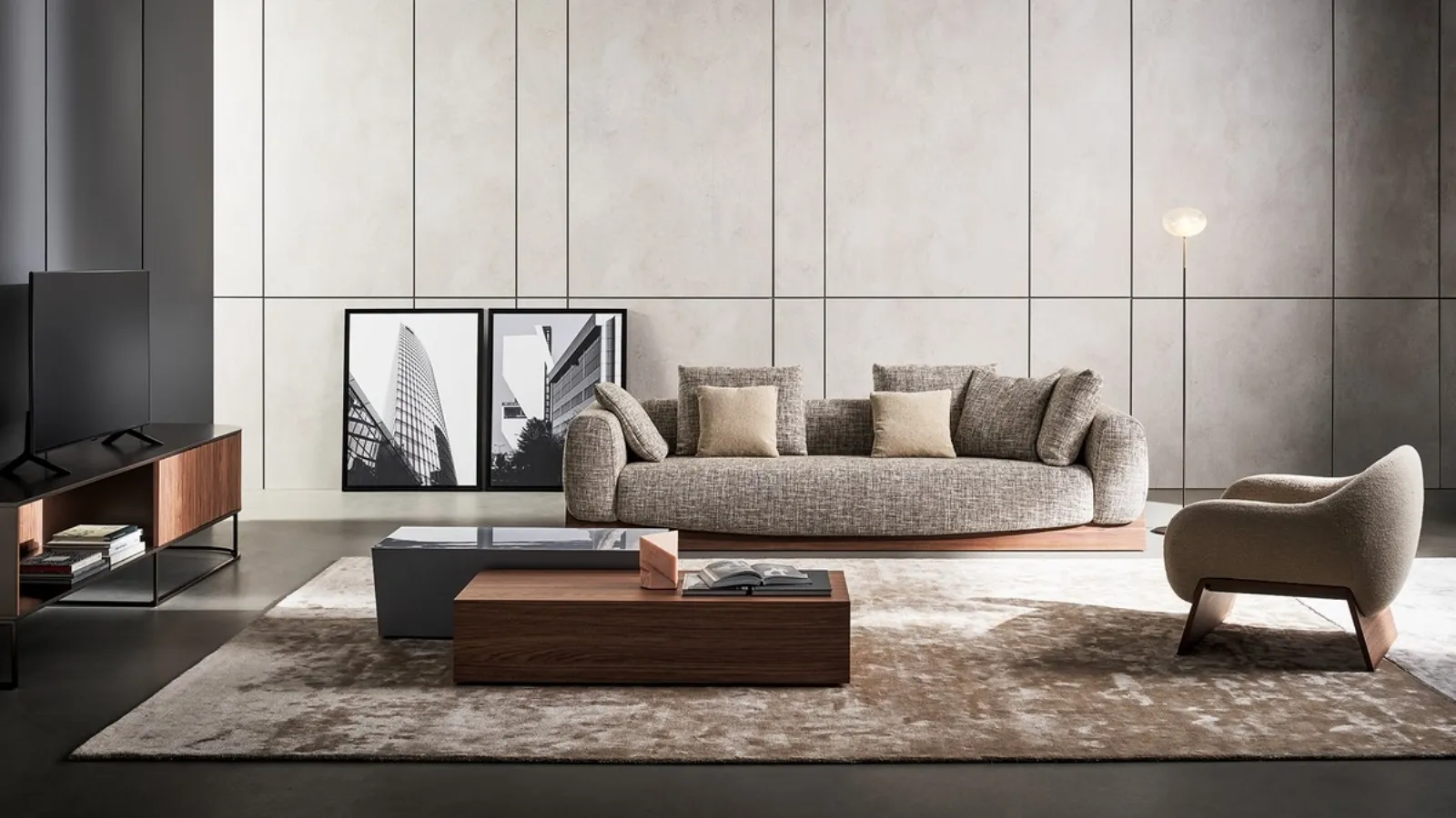 Boolean linear sofa by Bonaldo