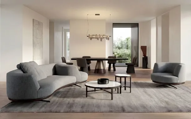 Bordone Upwood sofa with swivel end by Alivar