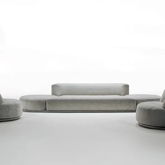 Bordone linear sofa with swivel ends by Alivar