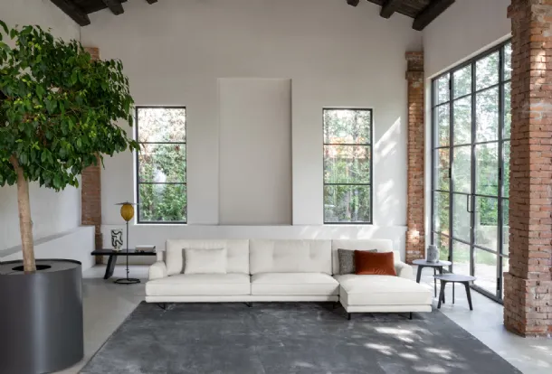 Sofa with peninsula Brooklyn by Flexteam.