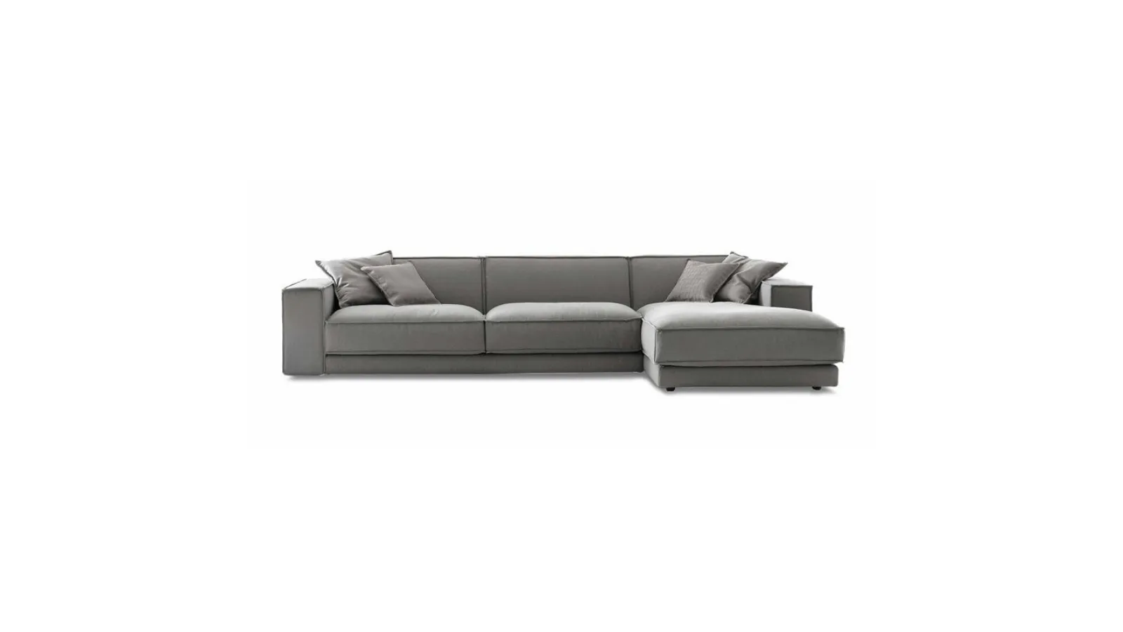 Sofa with peninsula in Bublè fabric by Ditre Italia