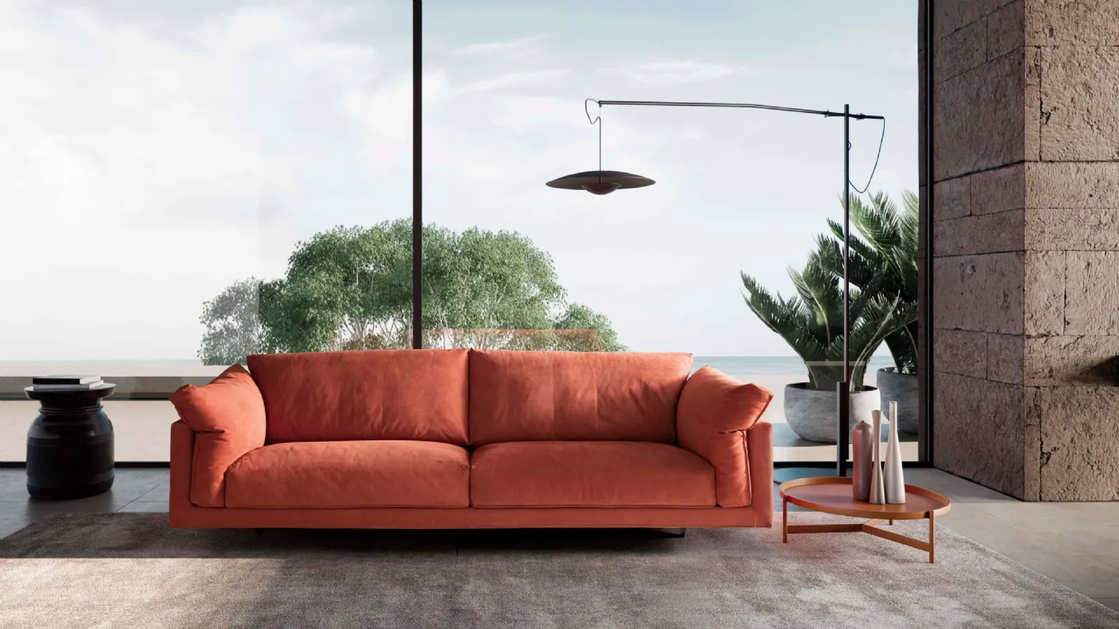 Linear Charles sofa by Valentini