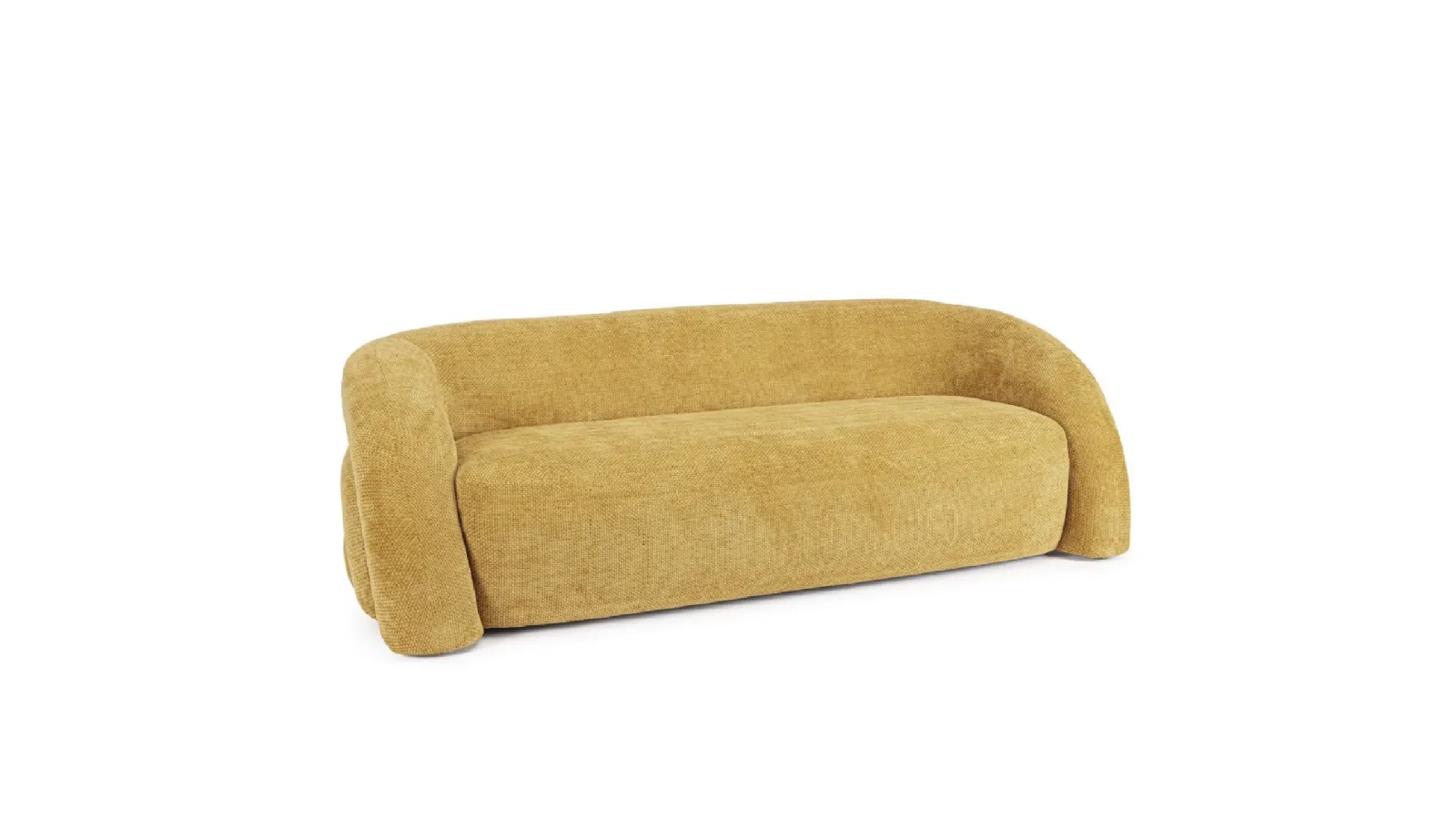 Linear upholstered fabric sofa Clemence by Bizzotto