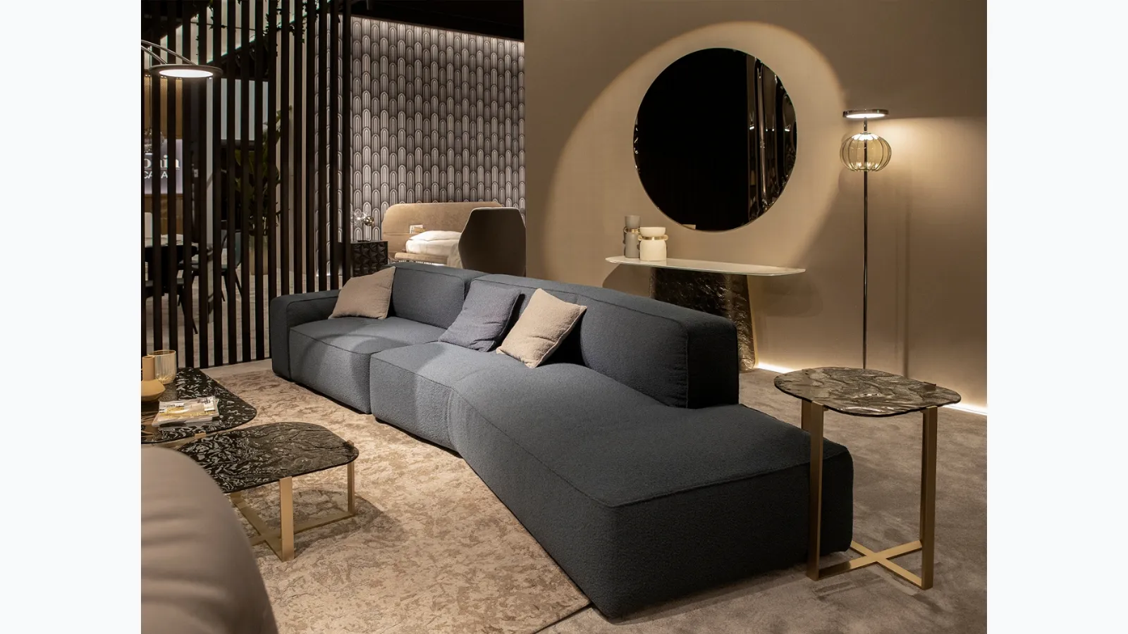 Linear sofa in Cleto fabric by Tonin Casa