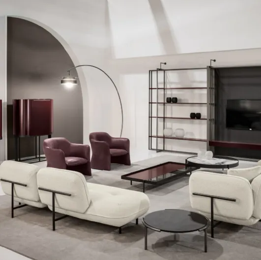 Cantori's Cloud upholstered fabric living room.