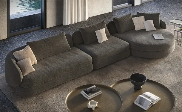 Cattelan Italia's Craig sofa with chaise longue