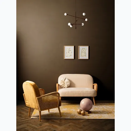 Dalida fabric upholstered living room by Bizzotto
