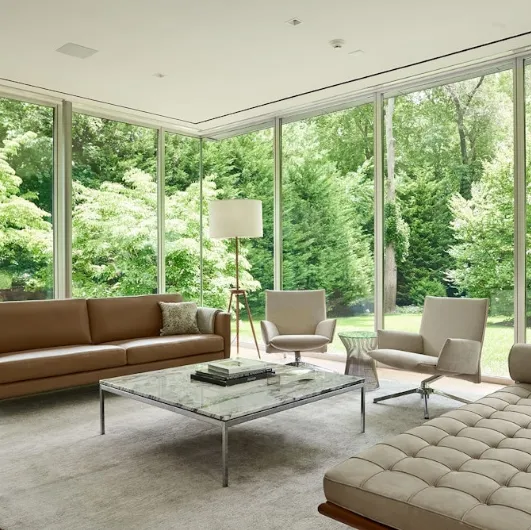 Leather sofa Divina Settees by Knoll