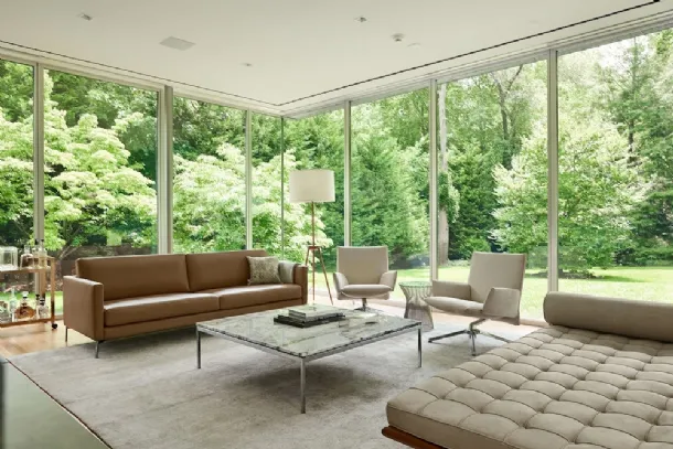 Leather sofa Divina Settees by Knoll