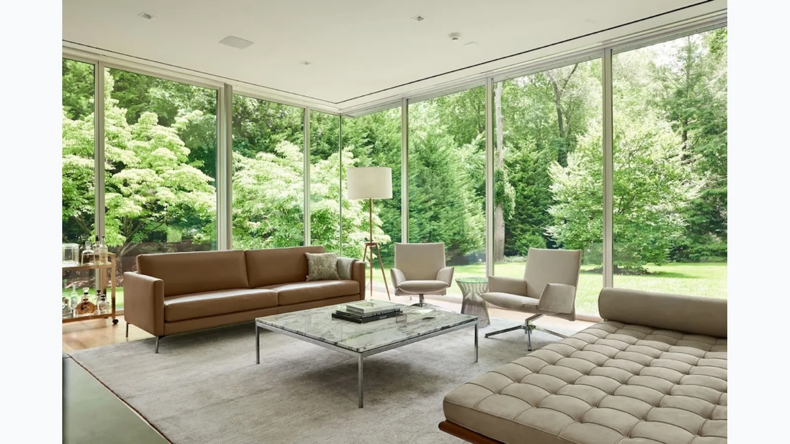 Leather sofa Divina Settees by Knoll
