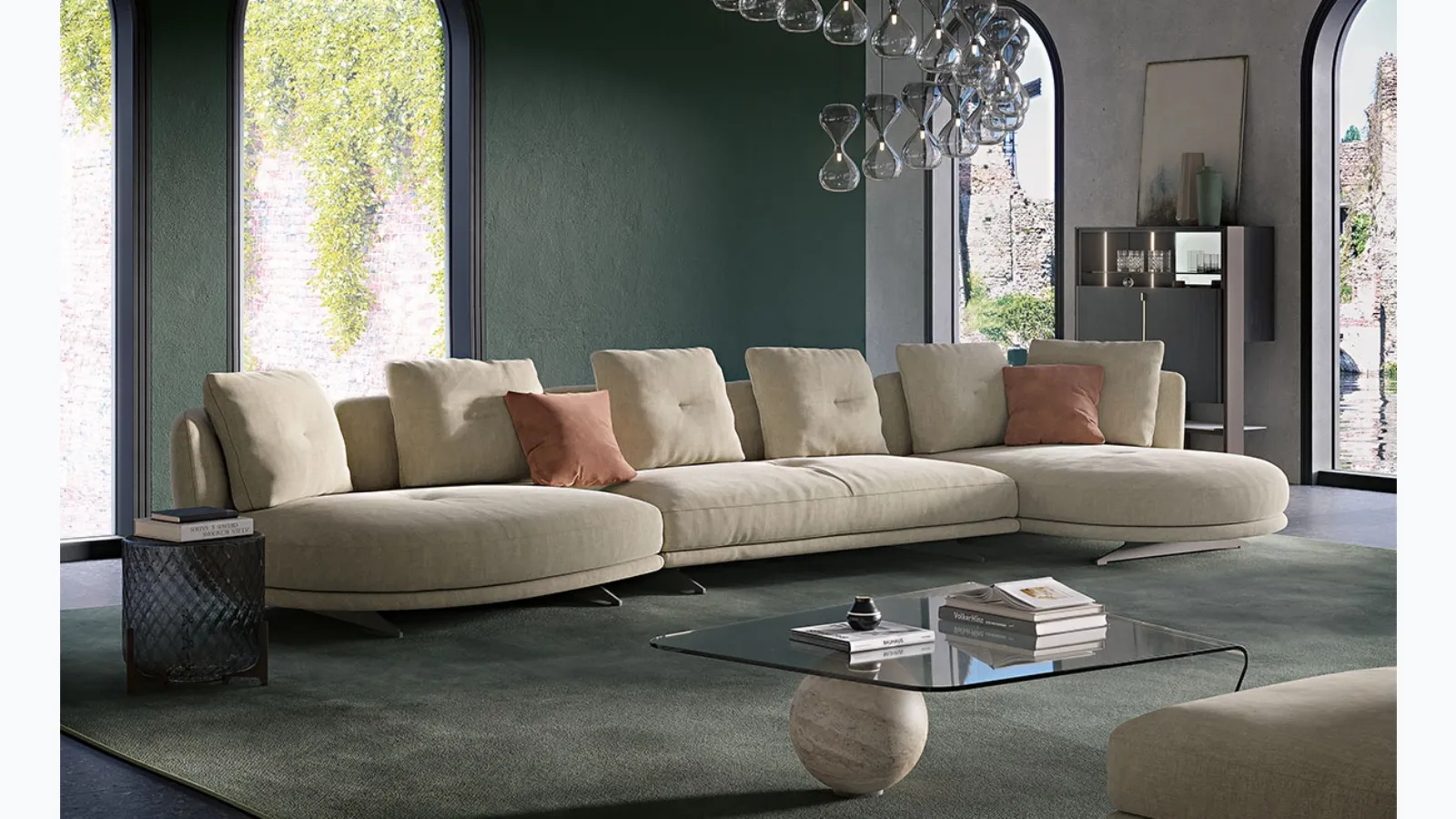 Douglas Cattelan Italia sofa with chaise longue