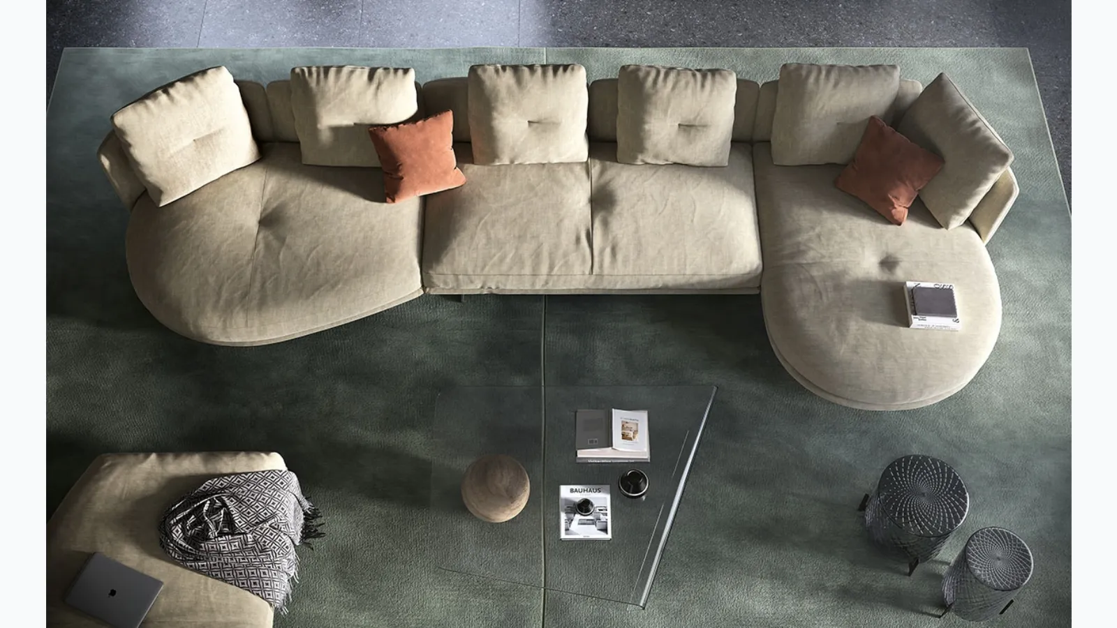 Cattelan Italia's Douglas sofa with peninsula