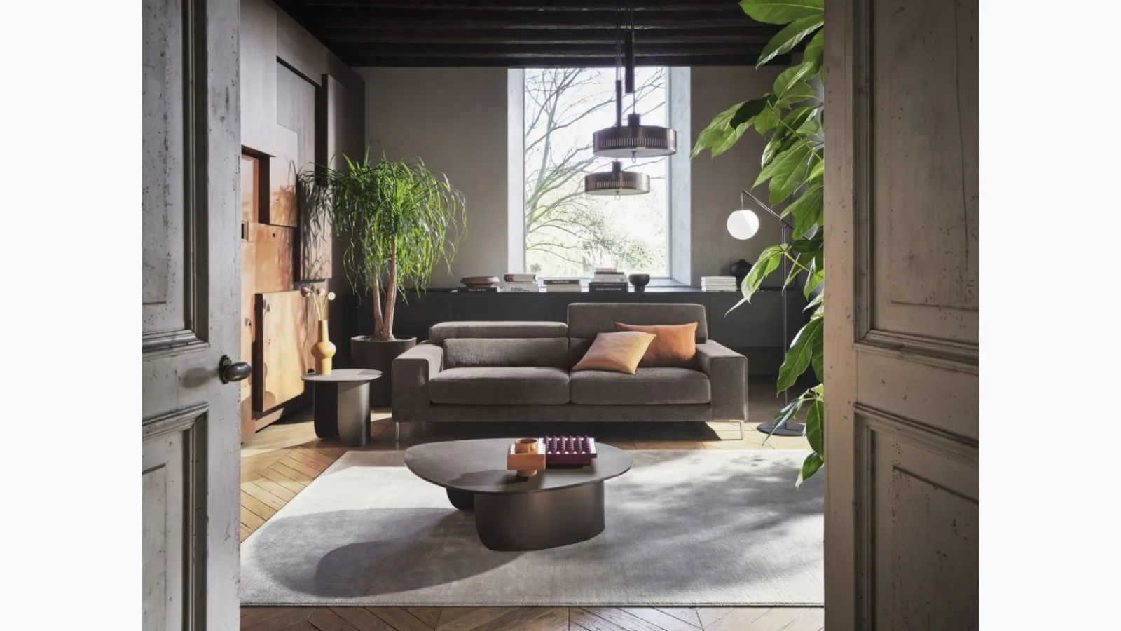Linear sofa Edgar by Calligaris