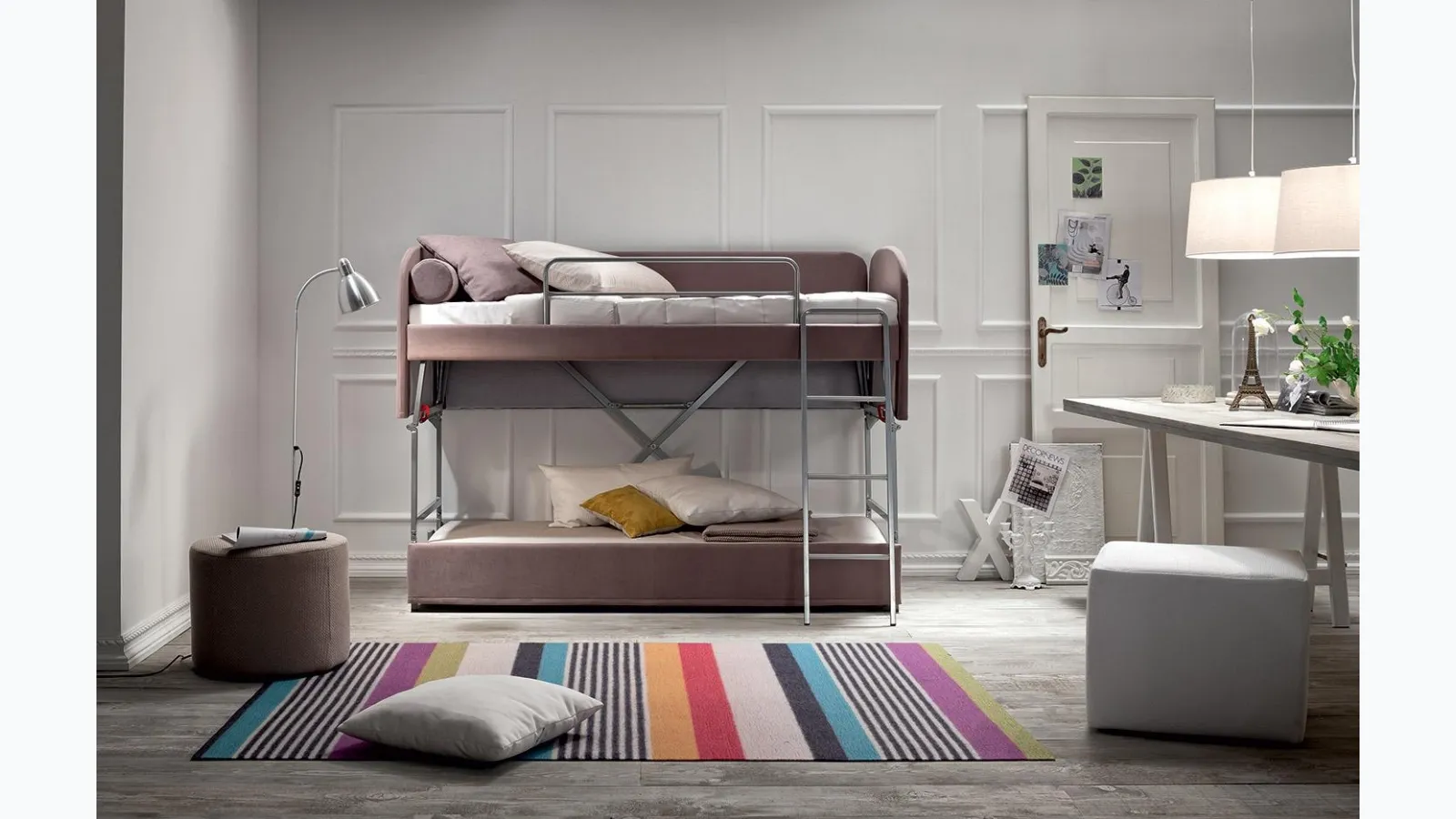 Fabric Sofa Bed that turns into a bunk bed Ellen by Felis
