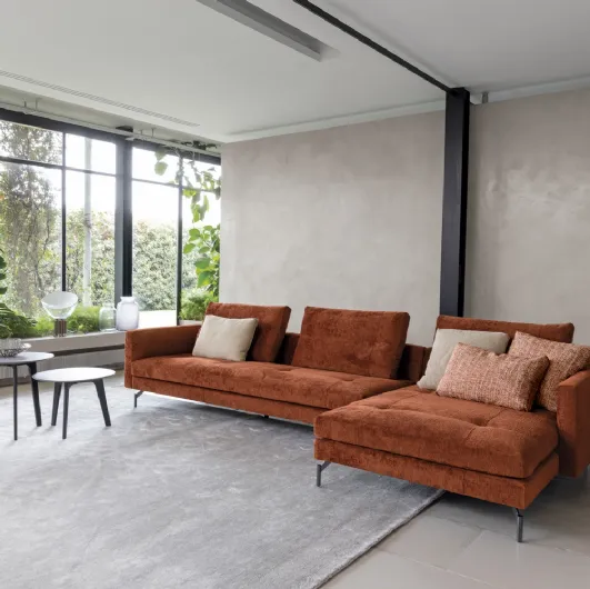 Sofa with peninsula Gap Evo by Flexteam