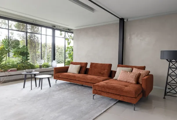 Sofa with peninsula Gap Evo by Flexteam