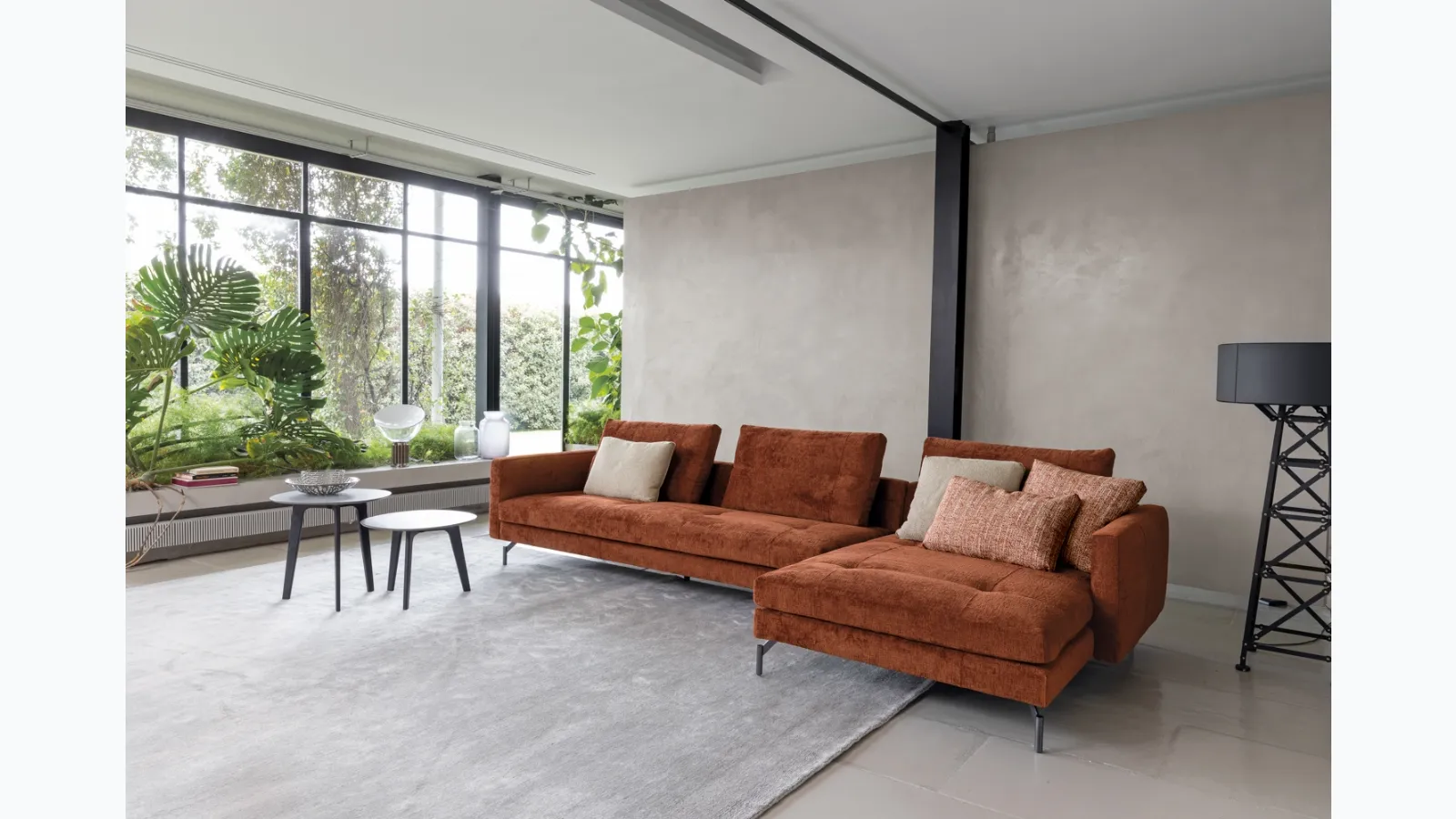 Sofa with peninsula Gap Evo by Flexteam