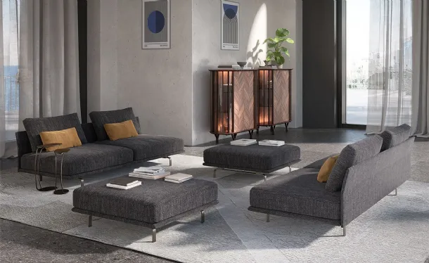 Linear sofa Hayden by Cattelan Italia