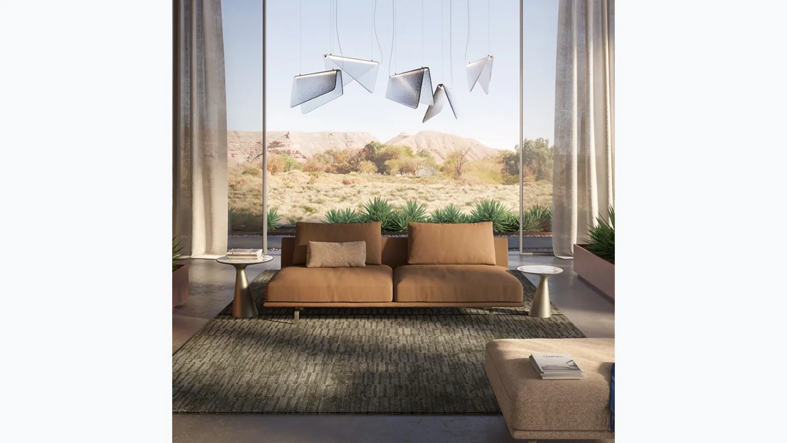 Hayden linear sofa by Cattelan Italia