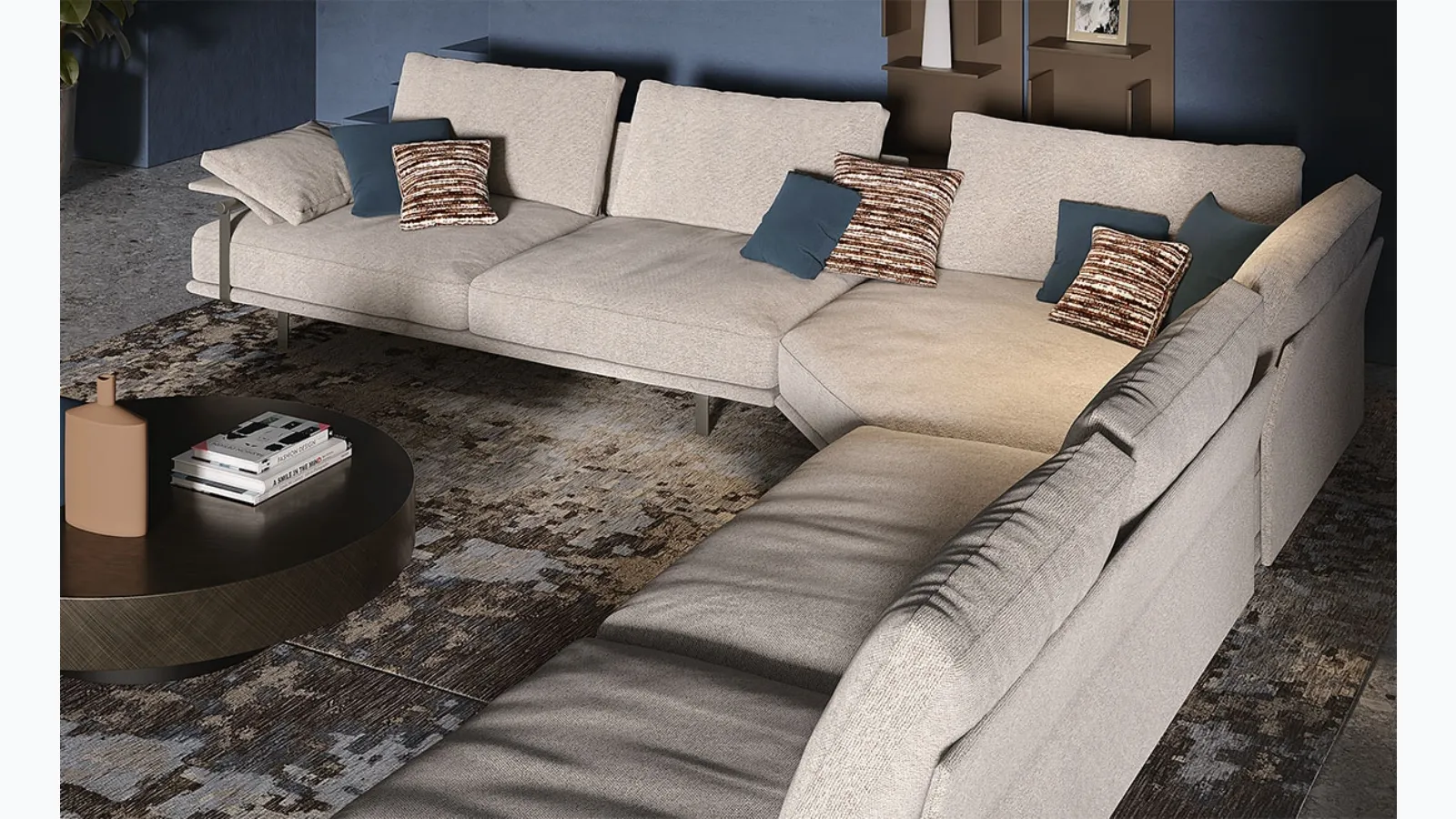 Corner sofa Heston by Cattelan Italia