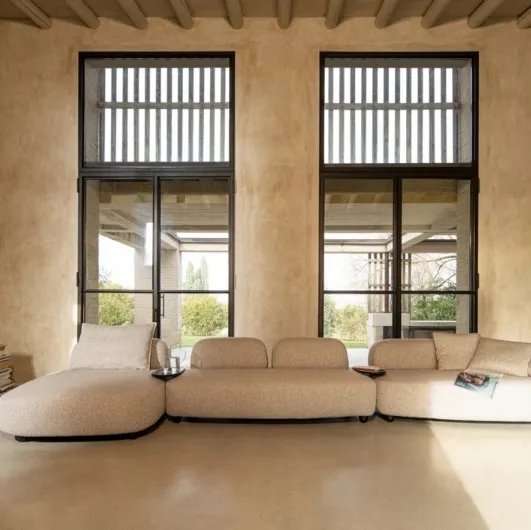Iside sofa with chaise by Bizzotto