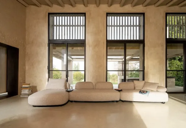 Iside sofa with chaise by Bizzotto