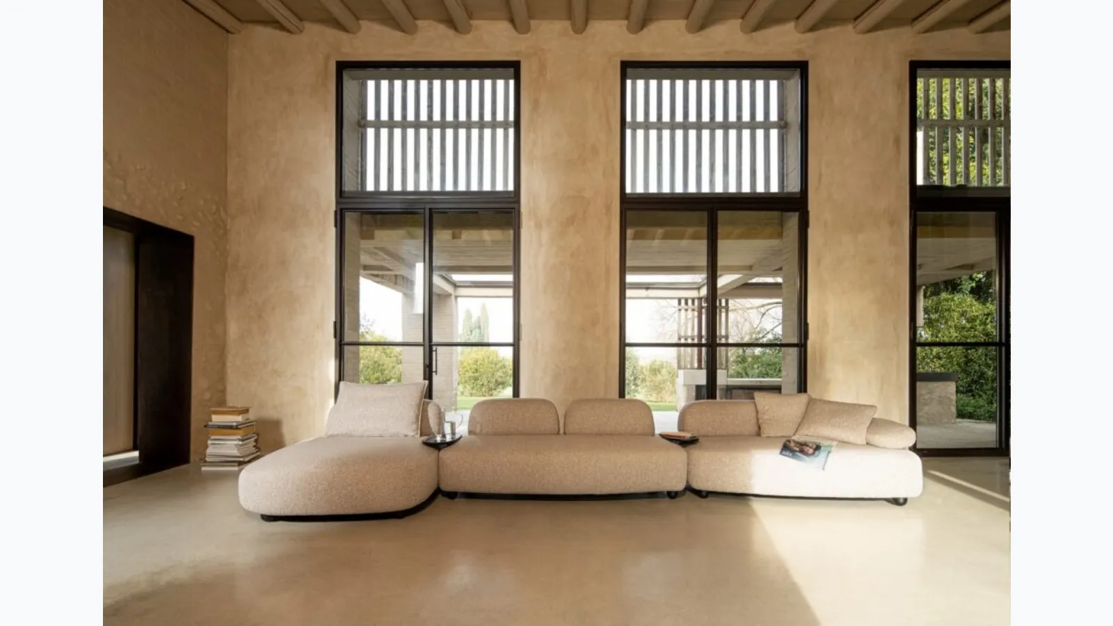 Iside sofa with chaise by Bizzotto