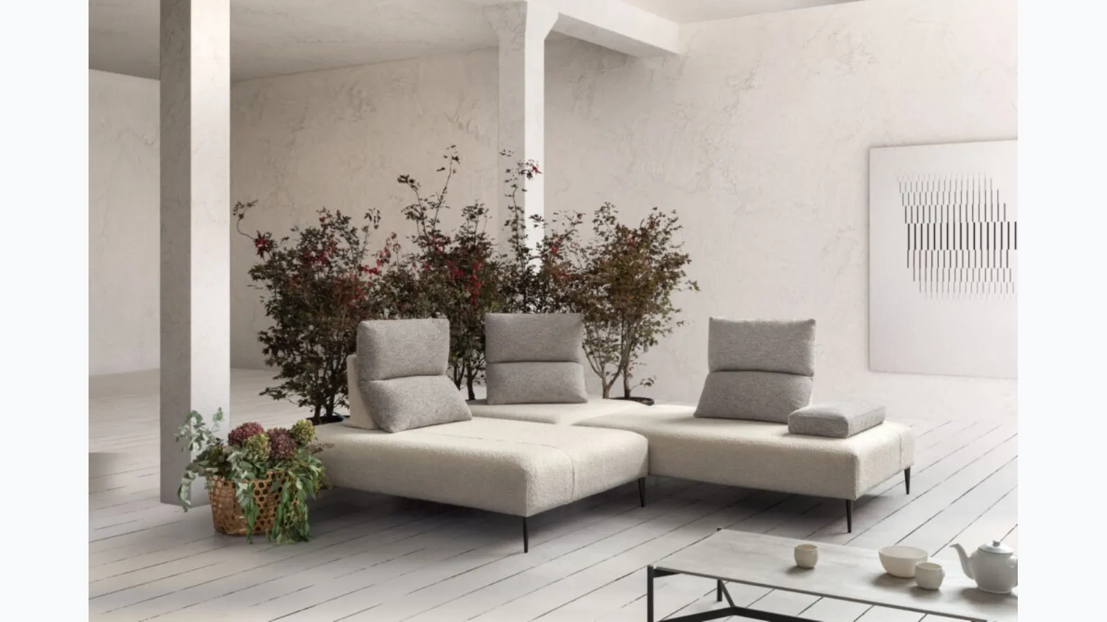 Sofa with peninsula Jest Special by Samoa