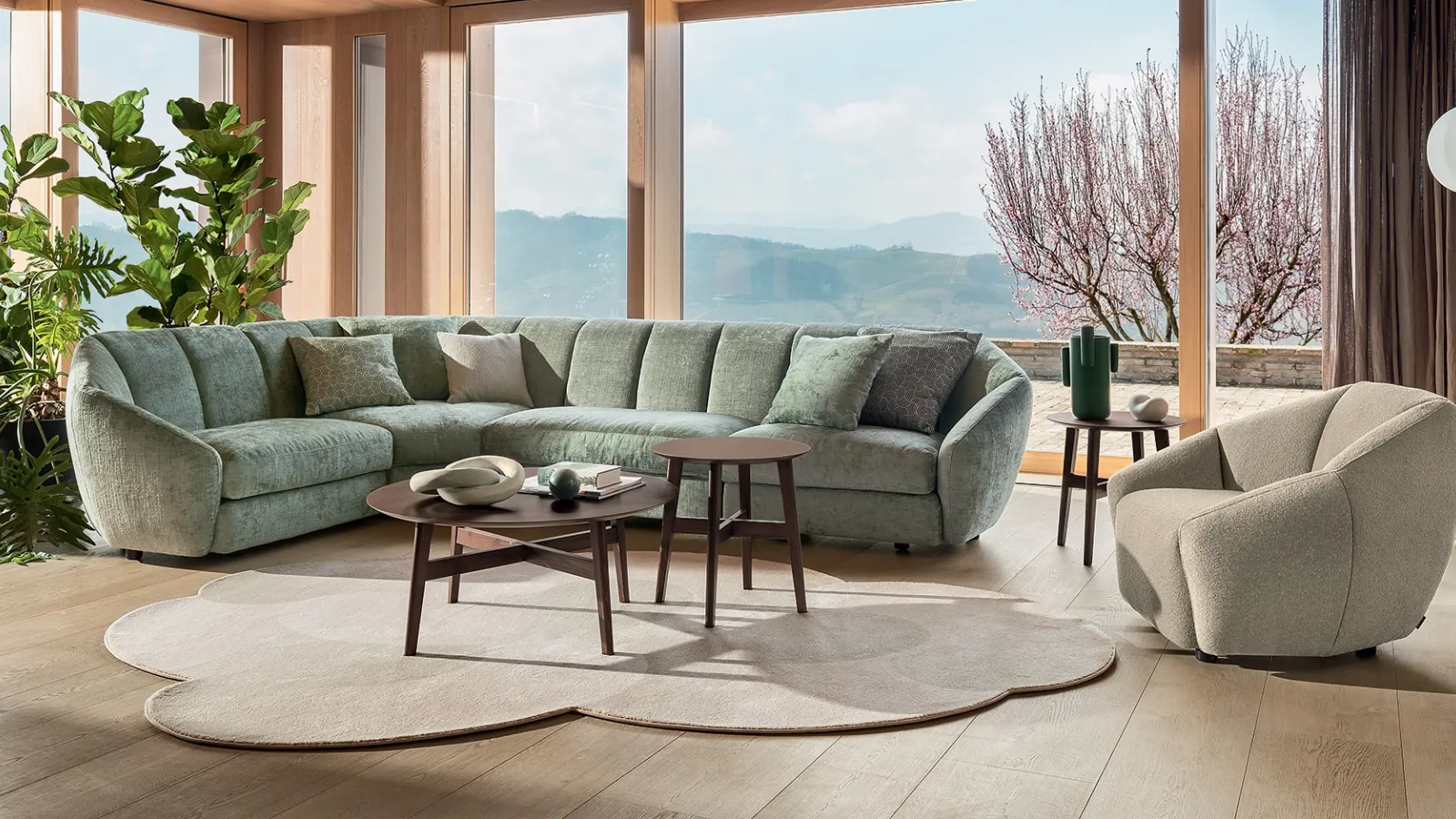 Jill corner sofa by Calligaris