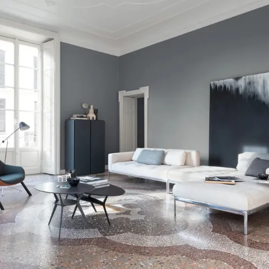 Kobi living room with peninsula by Alias