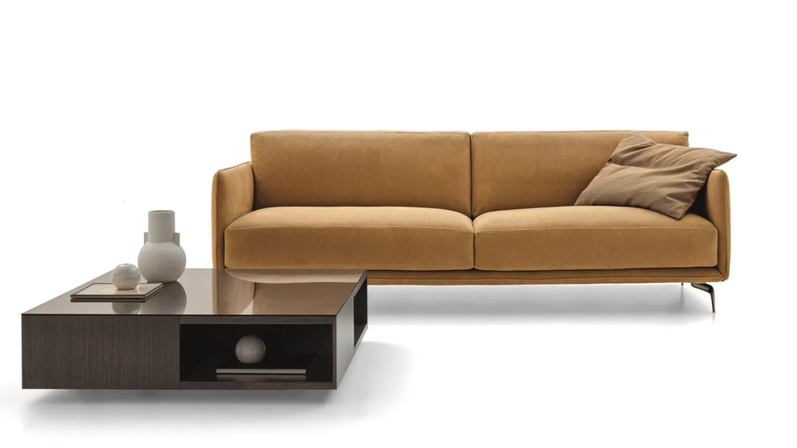 Linear fabric sofa Krisby by Ditre Italia.