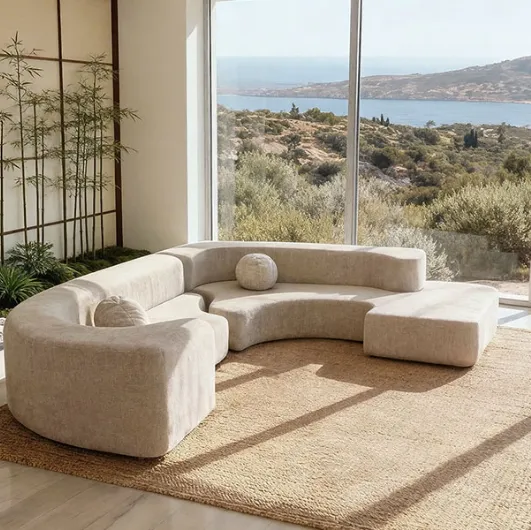 Lara Stilwood sofa with peninsula by Alivar