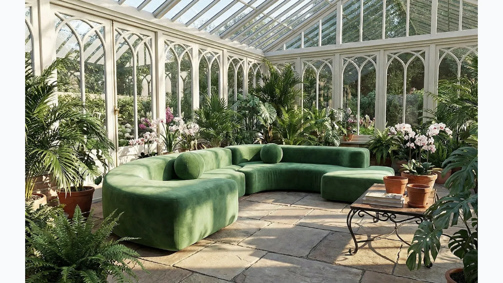 Lara Stilwood sofa with peninsula by Alivar