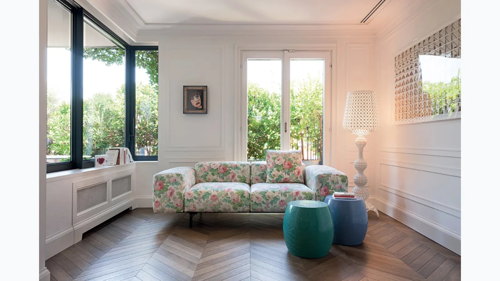 Linear sofa Largo Gubbio by Kartell
