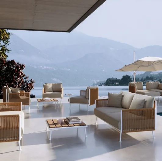 Linear outdoor living room Lido di Dema