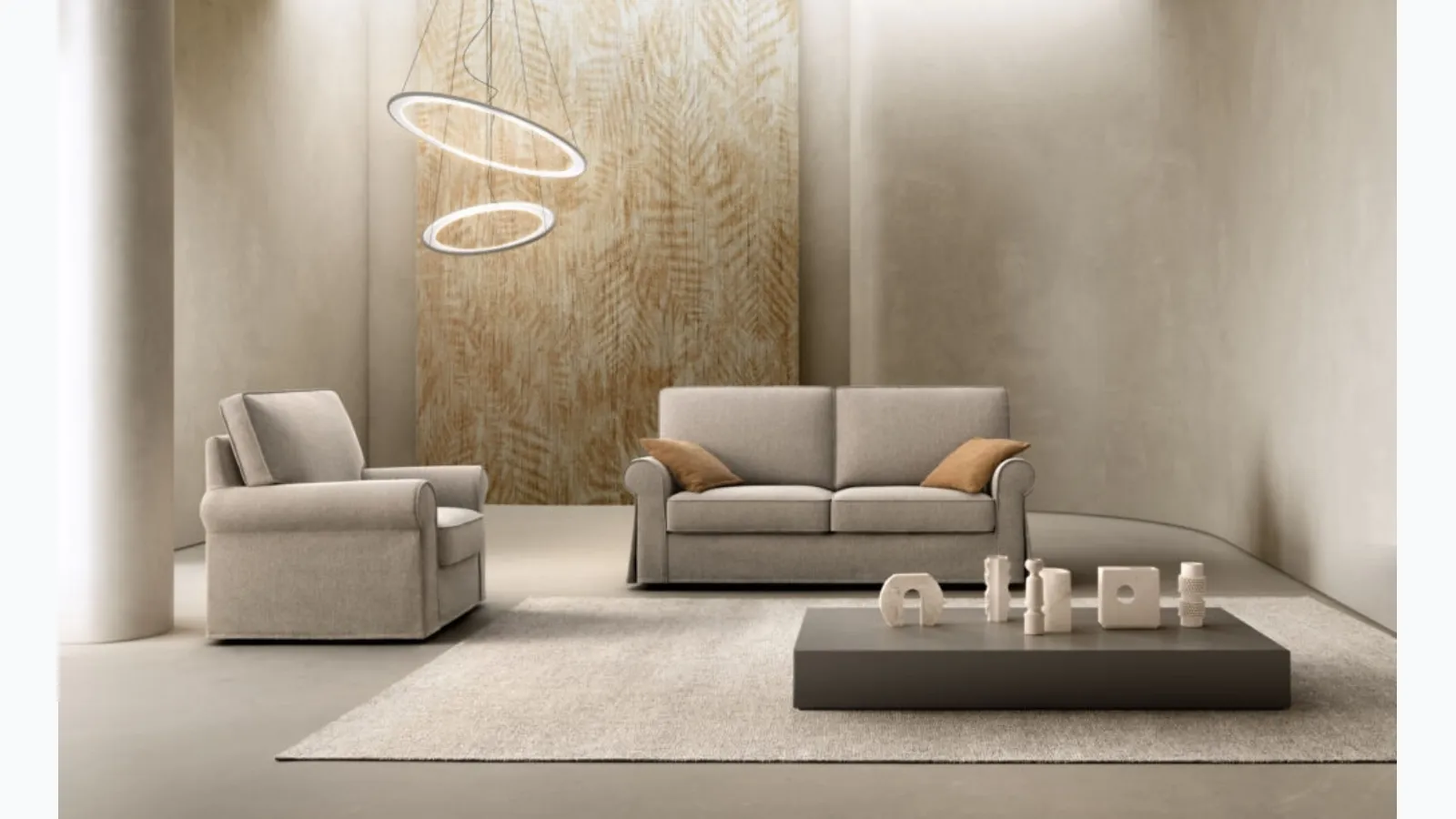 Classic sofa in Love fabric by Samoa.