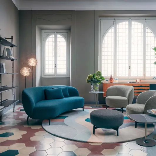 Kartell's Lunam upholstered fabric lounge.