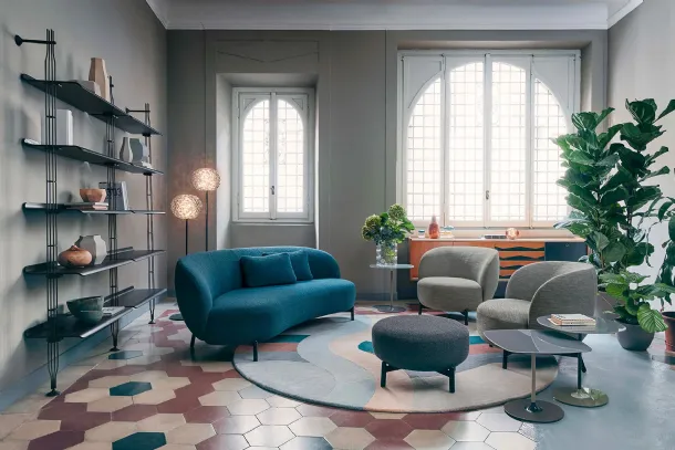 Kartell's Lunam upholstered fabric lounge.