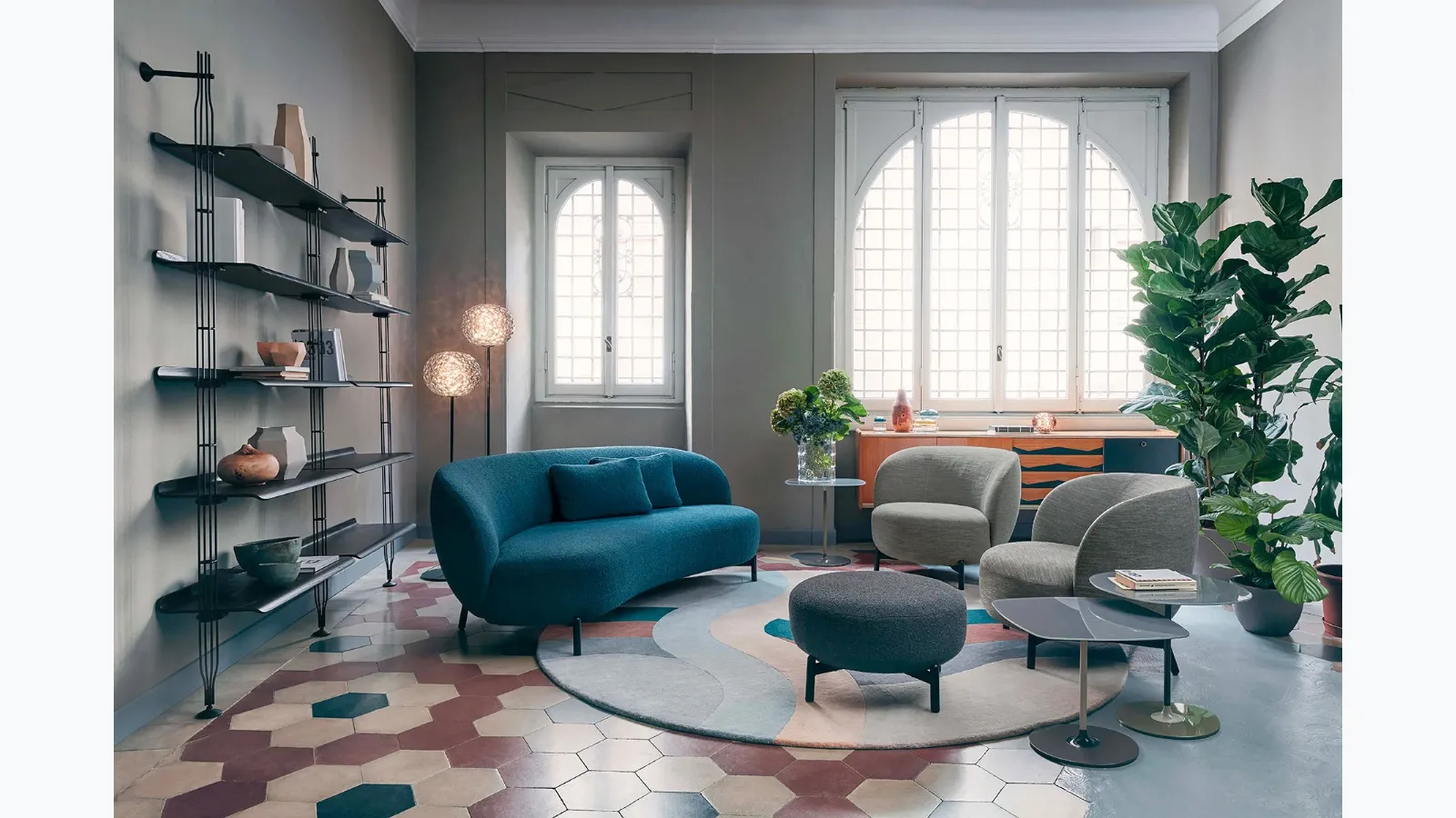 Kartell's Lunam upholstered fabric lounge.
