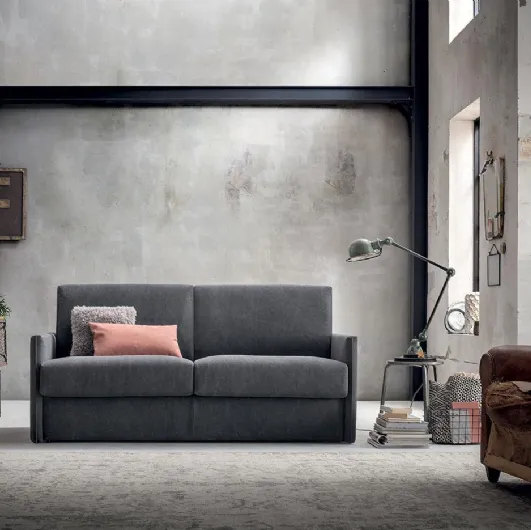 Fabric sofa bed with slim arms Mark by Felis