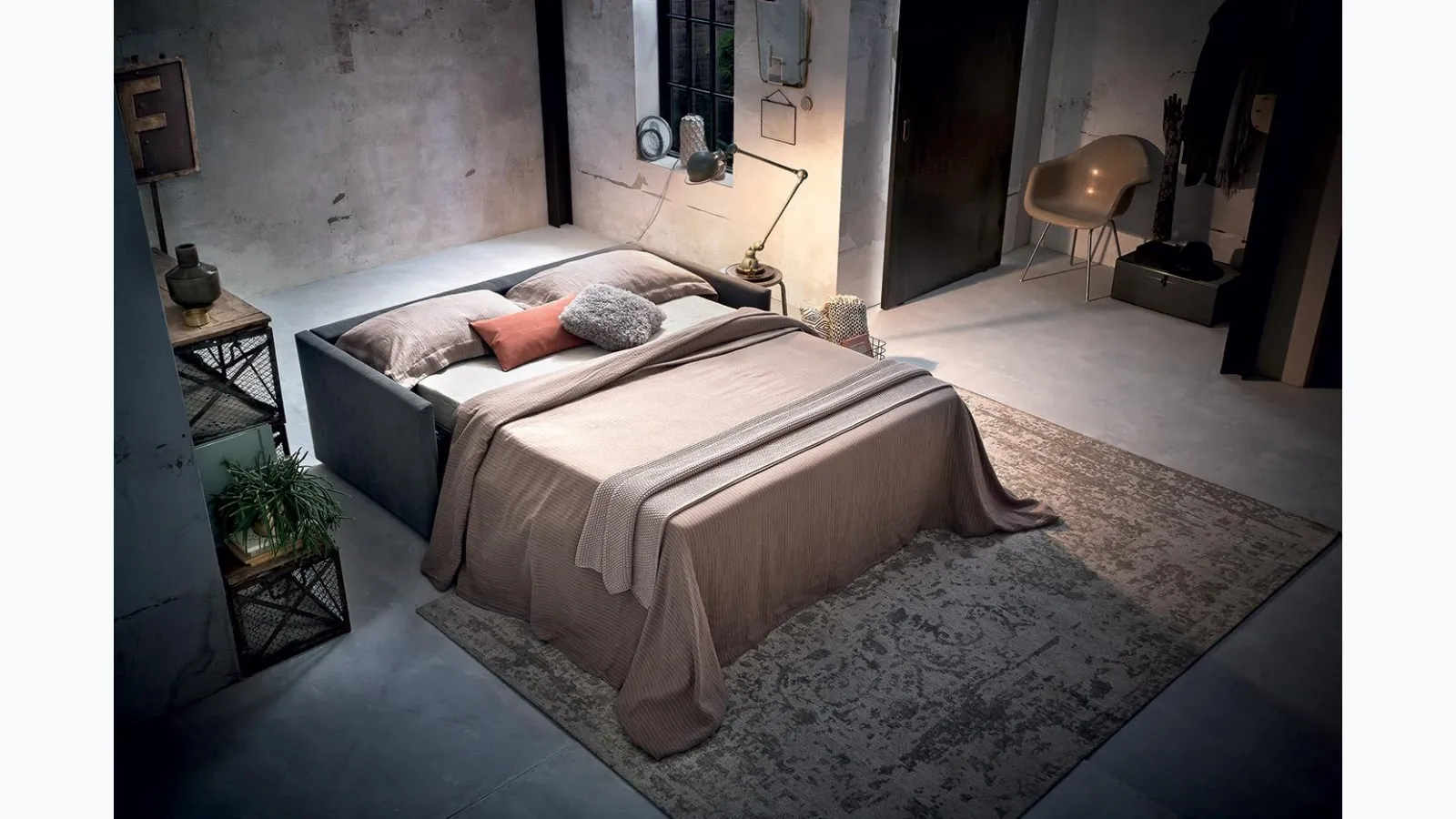 Double sofa bed in fabric Mark by Felis