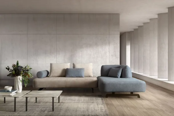 Fabric sofa with Matrix Special peninsula by Samoa.