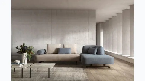 Fabric sofa with Matrix Special peninsula by Samoa.