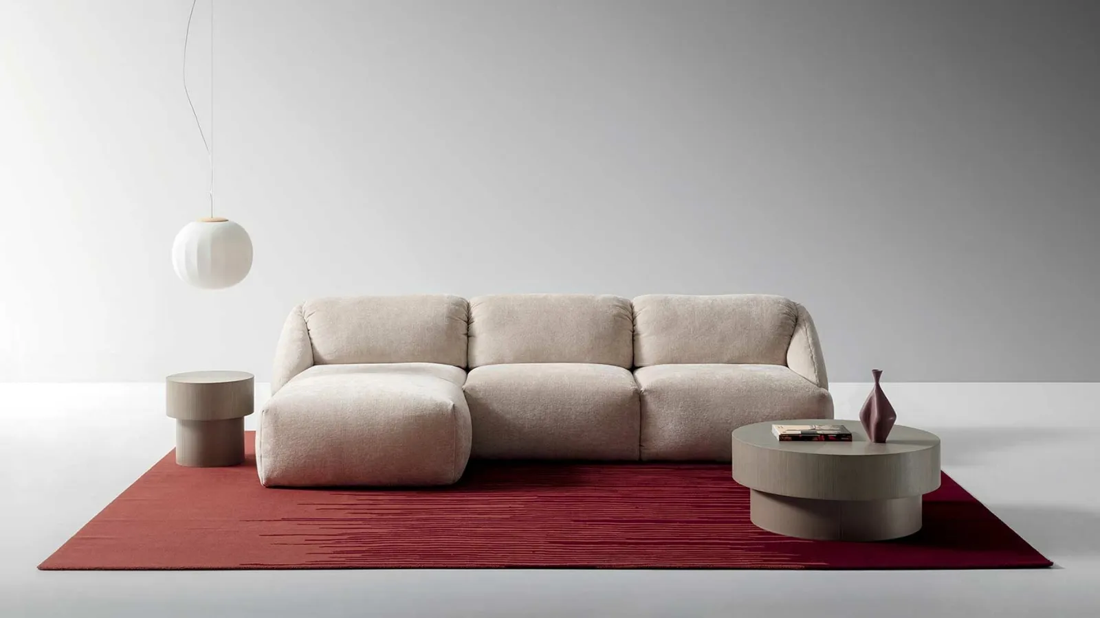 Fabric sofa with peninsula Mellville by Ditre Italia