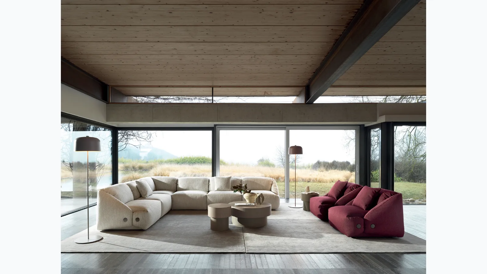 Corner fabric sofa Mellville by Ditre Italia