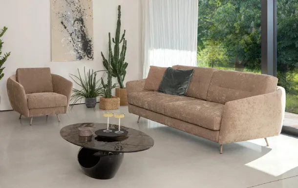 Milo fabric living room by Tonin Casa