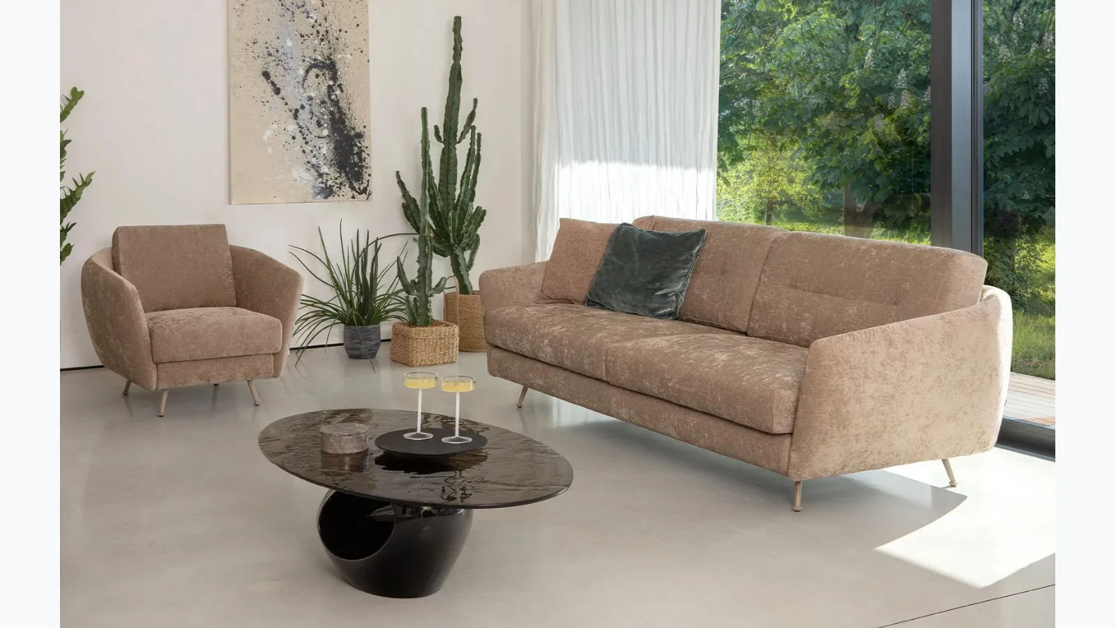 Milo fabric living room by Tonin Casa