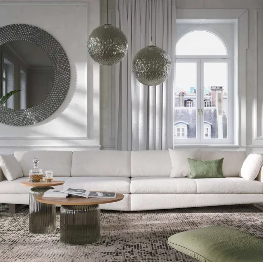 Modular fabric sofa in Montecarlo by Tonin Casa.