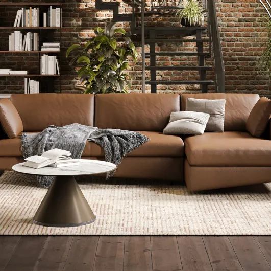 Sofa with peninsula Montecarlo by Tonin Casa